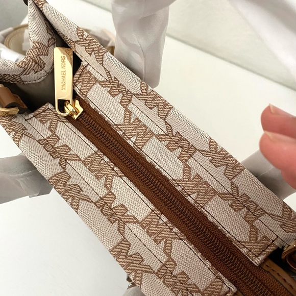 Michael Kors Mirella Small Logo Jacquard Crossbody Bag - Picture 5 of 10